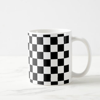 Schwarzes Schachbrettmuster Tasse