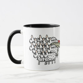Schwarzes Schaf befolgen Tasse