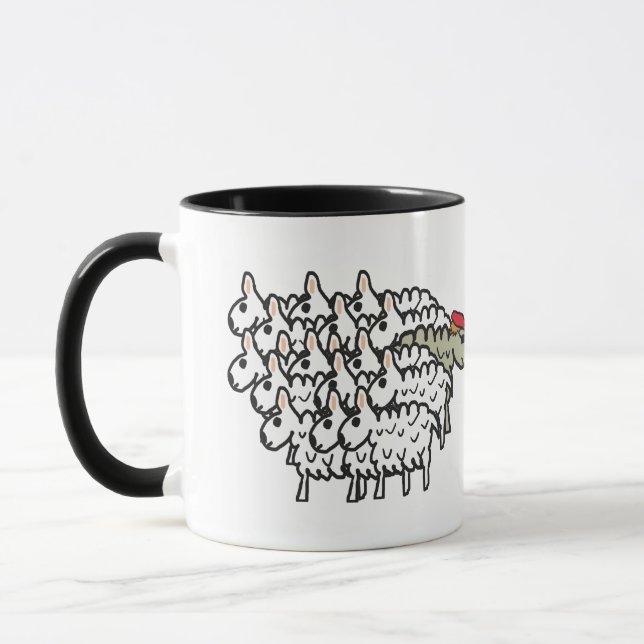 Schwarzes Schaf befolgen Tasse (Links)