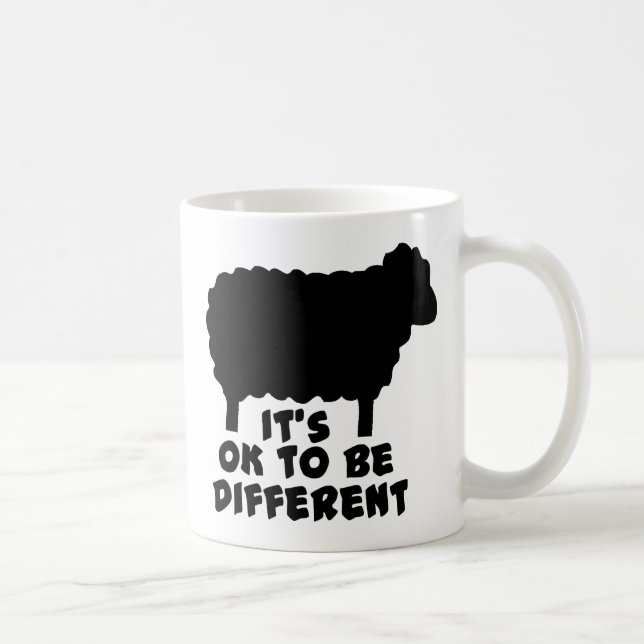 Schwarzes Schaf - es ist gut, anders zu sein Kaffeetasse (Rechts)