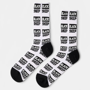 Schwarzes Schaf Fette Typografie Rebellen-Gefolge  Socken