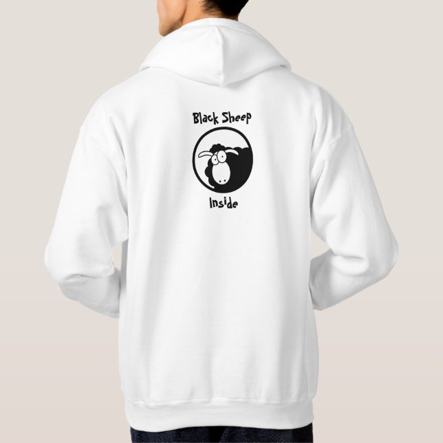 Schwarzes Schaf innen Hoodie (Rückseite)