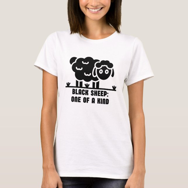 Schwarzes Schaf T-Shirt (Vorderseite)