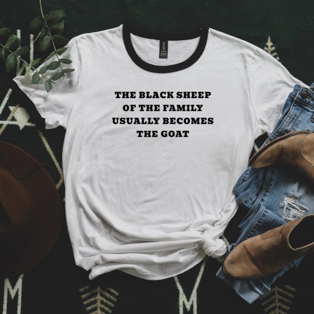 Schwarzes Schaf wird zur Ziege T-Shirt (Von Creator hochgeladen)