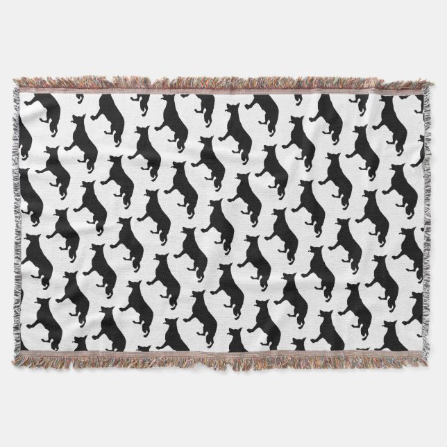Schwarzes Schäferhund-Muster Decke (Vorderseite)