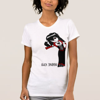Schwarzes Schatten-Weiß T-Shirt