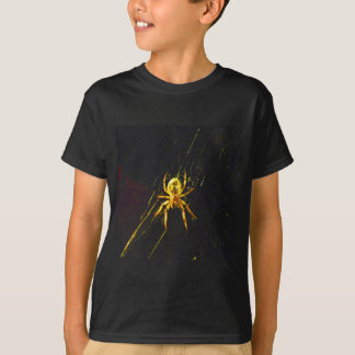Schwarzes scherzt Hanes T - Shirt mit einer Spinne