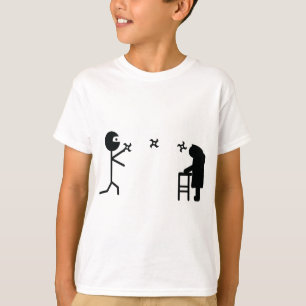 schwarzes schlechtes ninja kämpfende Oma T-Shirt