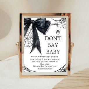 Schwarzes Schleifen-Gotik-Schriftzug 'Little Boo D Poster