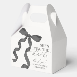 Schwarzes Schleifenbinden Hochzeitsdusche-Geschenk Geschenkschachtel
