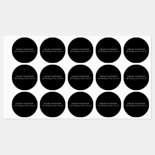 Schwarzes Schlichtes Minimalistisches elegantes kl Etiketten