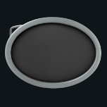 Schwarzes Schlichtes Schwarz Ovale Gürtelschnalle<br><div class="desc">Schlichte schwarze Gürtelschnalle</div>