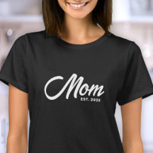 Schwarzes Schrift-Neue-Mama-Etabliert-Baby-Shower-
