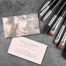 Schwarzes Schriftfoto Blush Rosa Make-up Geschäft
