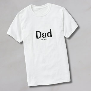 Schwarzes Schriftzug Established Dad T-Shirt