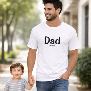 Schwarzes Schriftzug Established Dad T-Shirt