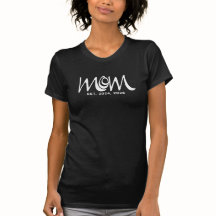 Schwarzes Schriftzug Established Mom T-Shirt