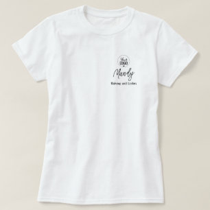 Schwarzes Schriftzug Mitarbeitername Business-Logo T-Shirt