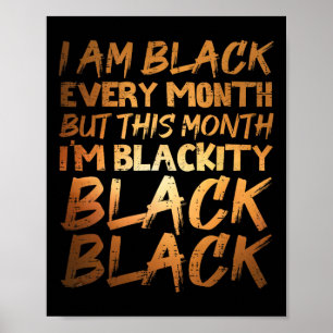 Schwarzes Schwarz jeden Monat Schwarze Geschichte Poster