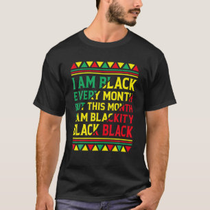 Schwarzes Schwarzes jeden Monat Schwarze Geschicht T-Shirt