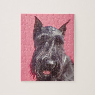 Schwarzes Scottish-Terrier-Hundepuzzlespiel Puzzle