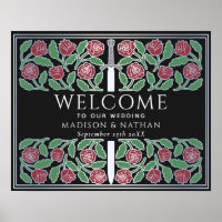 Schwarzes silbernes florales königliches Hochzeits