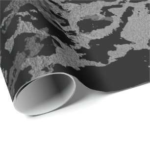 Schwarzes silbernes glänzendes tiefes geschenkpapier