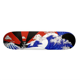 Schwarzes Skateboard Sun Bewohner von Nippon