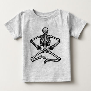 Schwarzes Skelett Baby T-shirt
