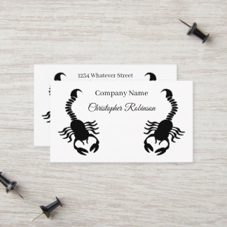 Schwarzes Skorpion-Design Telefonnummerkarte