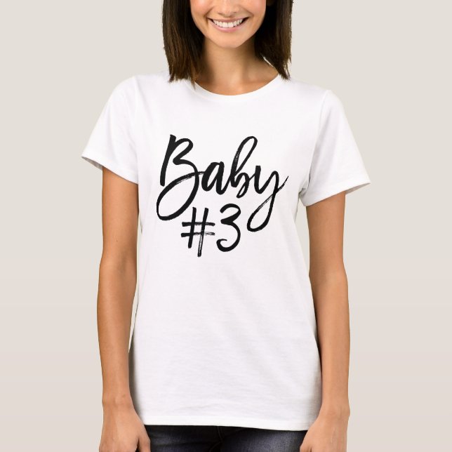 Schwarzes Skript-Baby Nr. 3 T-Shirt (Vorderseite)