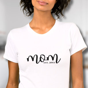 Schwarzes Skript etablierte Mama T-Shirt