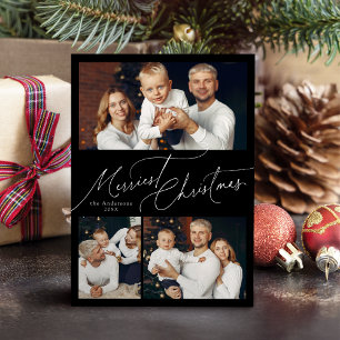 Schwarzes Skript Fröhliche Weihnachten Familie 3 F