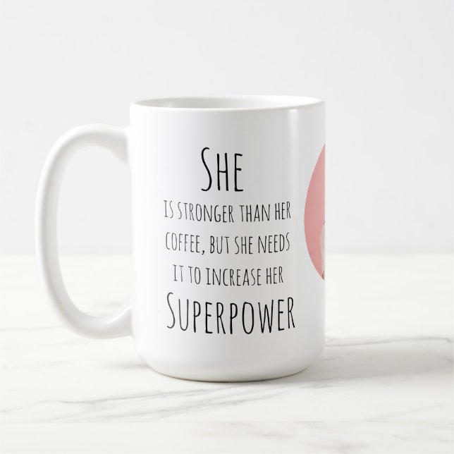 Schwarzes Skript | Funny Zitat | Ein Foto Kaffeetasse (Links)