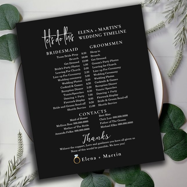 Schwarzes Skript Minimale Hochzeitstagszeit (Von Creator hochgeladen)