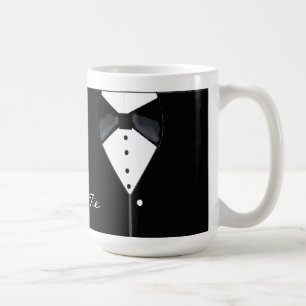 Schwarzes Smoking-Design Tasse
