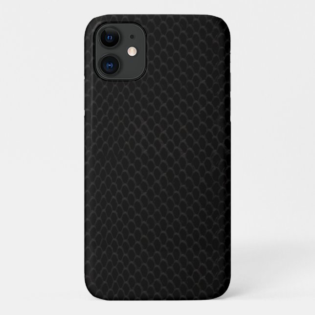 Schwarzes Snakeskin-Muster Case-Mate iPhone Hülle (Rückseite)