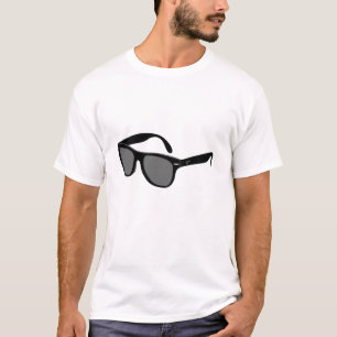 Schwarzes Sonnenbrille-T-Shirt T-Shirt