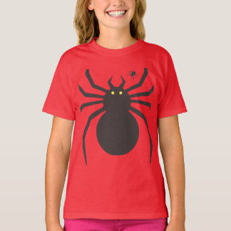 Schwarzes Spider-Grafik-T-Shirt – minimalistischer T-Shirt