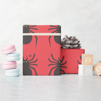 Schwarzes Spinnen-Geschenkpapier Geschenkpapier