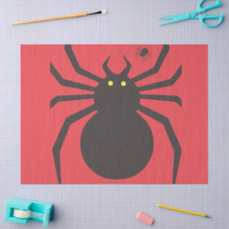 Schwarzes Spinnen-Geschenkpapier Seidenpapier