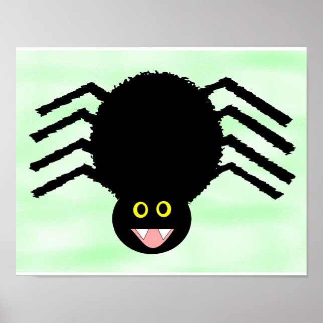 Schwarzes Spinnenposter Poster (Vorne)