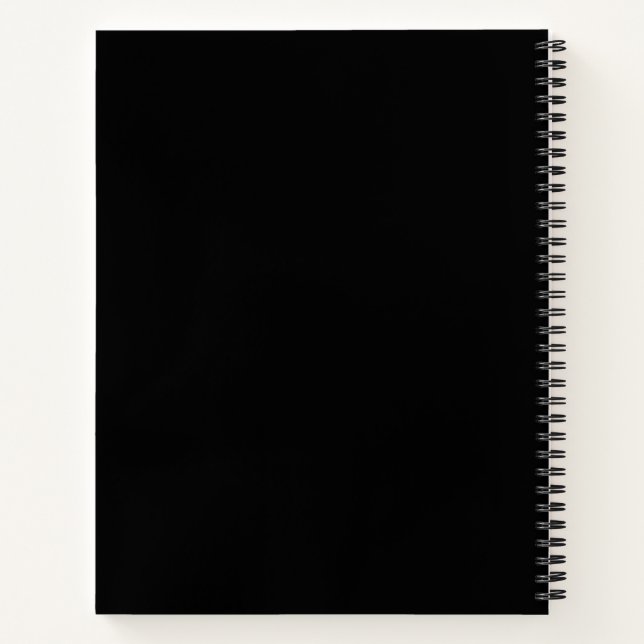 Schwarzes Spiralheft Notizbuch (Rückseite)