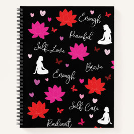 Schwarzes Spiralnotizbuch mit Hartcover und motivi Notizbuch