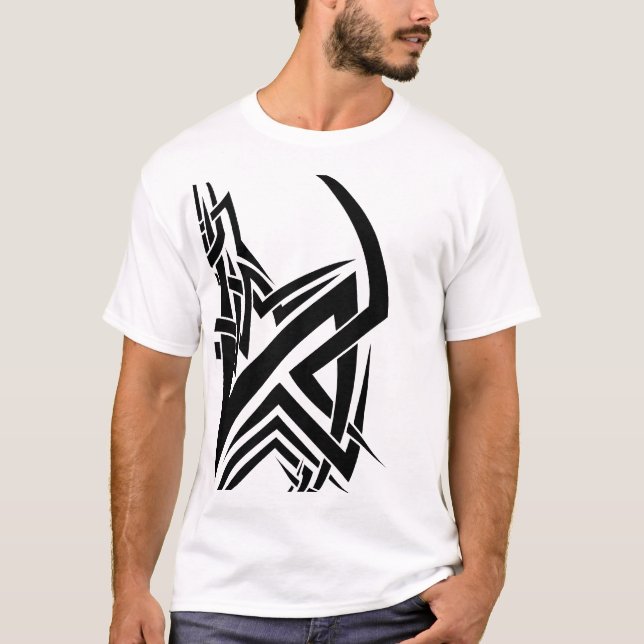 Schwarzes Stammes- T-Shirt (Vorderseite)