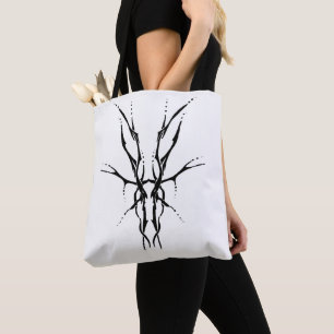 Schwarzes Stammeshirsch-Schädel-Jagd-Design
