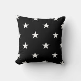 Schwarzes Stars Kissen