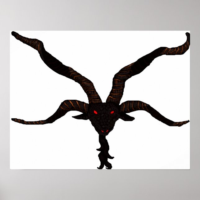 Schwarzes Sternenvulkanisches Poster (Vorne)