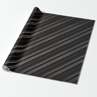 Schwarzes Streifenpapier Geschenkpapier
