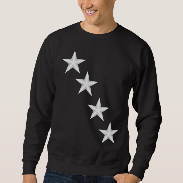 Schwarzes Swearshirt mit Diagonalstars Sweatshirt (Vorderseite)